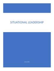 Understanding Situational Leadership And Cliftonstrenths Course Hero