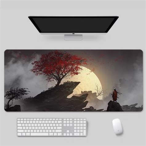 Samurai Moon Deskmat Computers Tech Parts Accessories Computer