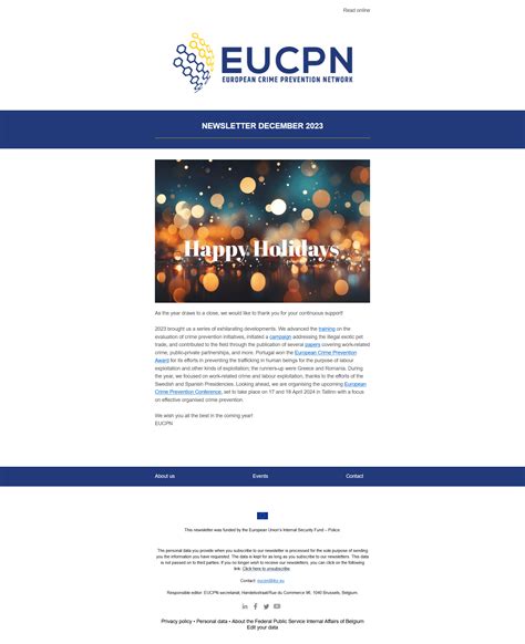 EUCPN Newsletter December 2023 (Happy holidays) | EUCPN