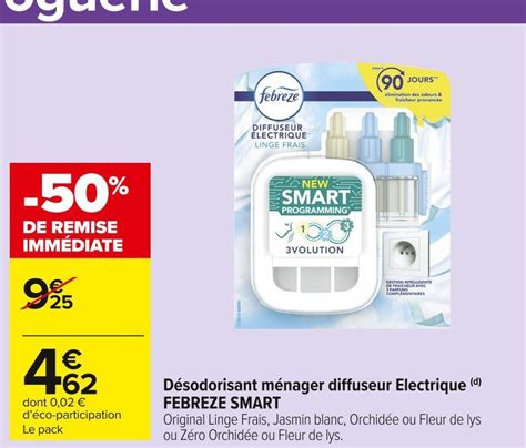 Promo Febreze Smart D Sodorisant M Nager Diffuseur Electrique D Chez