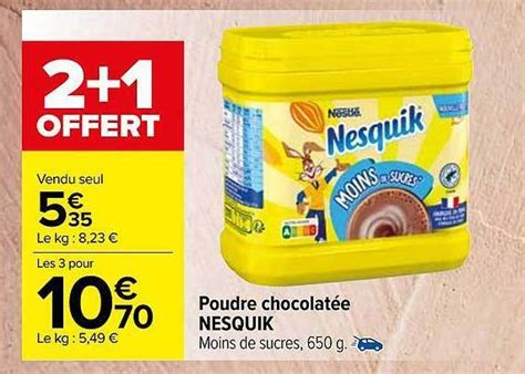 Promo Poudre chocolatée nesquik chez Carrefour