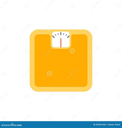 Weight Scales Flat Design Vector Illustration Bathroom Floor Scales