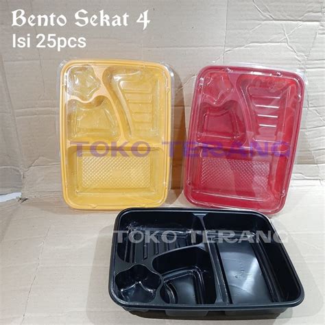 Jual Isi 25pc 50pcs Mika Bento Kotak Bento Tray Bento 4 Skat Bento