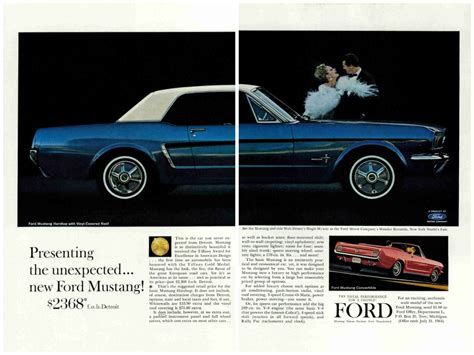 1964 Vintage Ad Magazine Ford Mustang 1964 Ford Mustang New Ford