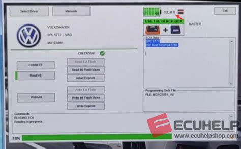 ECUHELP KT200 Read And Write VAG MG1CS001 ECU Bench Mode