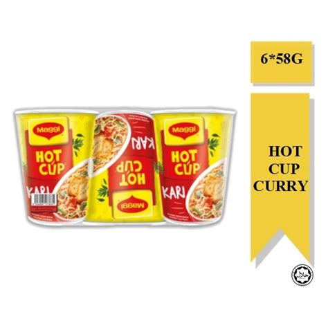 MAGGI HOT CUP CURRY 6 58G Shopee Philippines