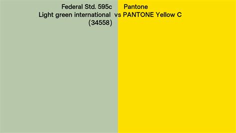 Federal Std 595c Light Green International 34558 Vs Pantone Yellow C