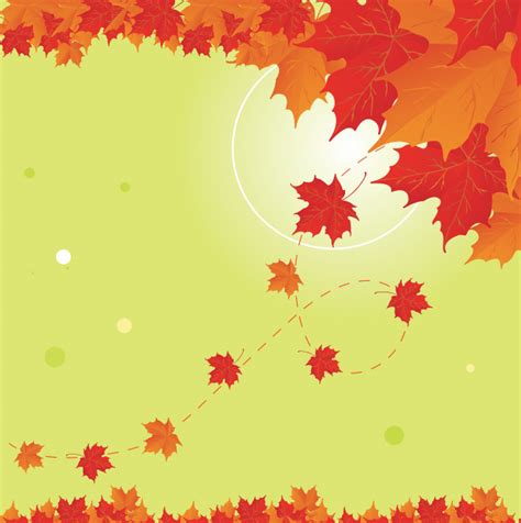 Orange Fall Leaves Background Vector Vector Art & Graphics | freevector.com