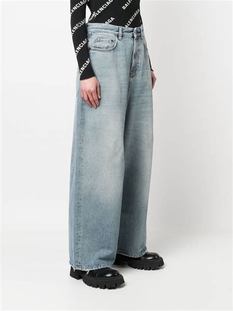 Balenciaga Low Crotch Wide Leg Jeans Farfetch