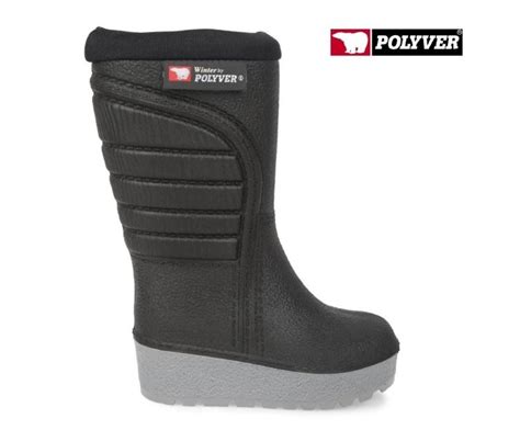 Купить детские сапоги из полиуретана Polyver черные