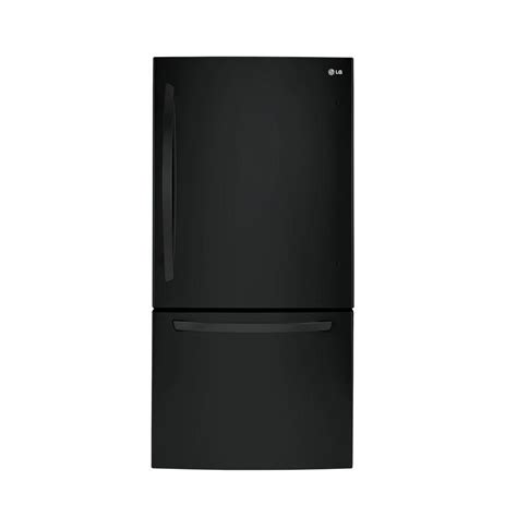 LG Electronics 24 cu. ft. Bottom Freezer Refrigerator, in Smooth Black ...