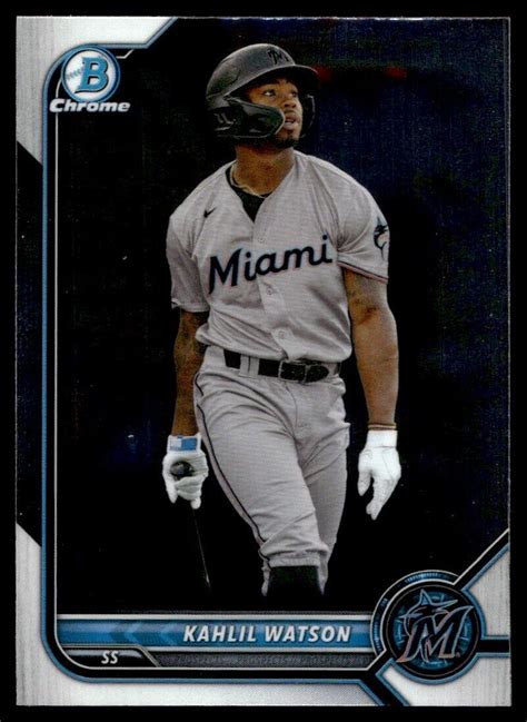 2022 Bowman Chrome Kahlil Watson Rookie G87 Miami Marlins BDC 35 EBay