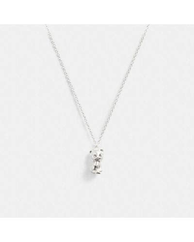 White Coach Necklaces For Women Lyst