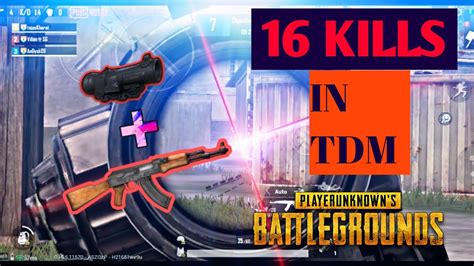 PUBG MOBILE AKM 6X IN TDM MATCH 16 KILLS Very Hard Recoil