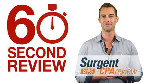 60 Second Review Of Surgent Cpa Review Youtube