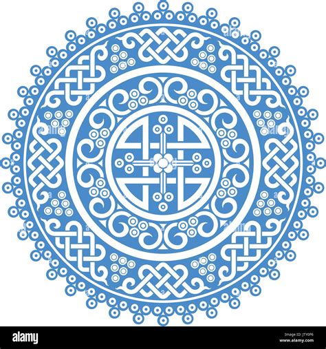 Mandala Mongolian National Ornament Element For Designers Stock Vector