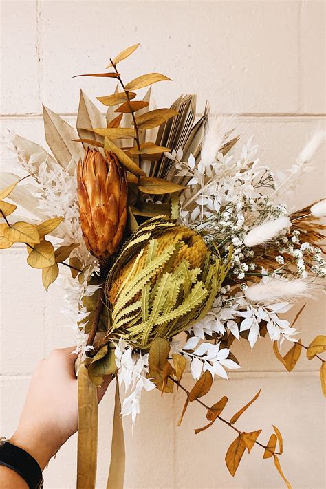 Terracotta Dried Flower Wedding Bouquet Dried Flower Bouquet Flower