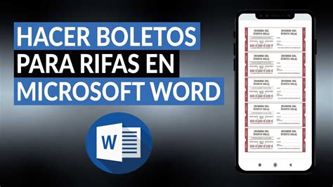 C Mo Hacer Boletos Para Rifa En Microsoft Word Para Imprimir Youtube