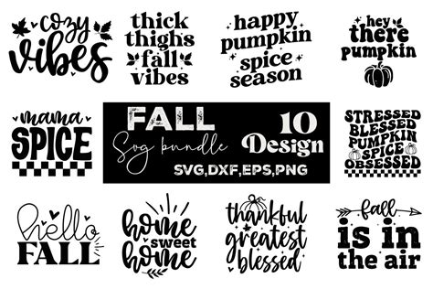 Fall Svg Bundle Autumn Svg Fall Png Graphic By Blackcraft · Creative