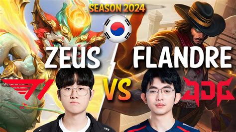 T1 Zeus Vs JDG Flandre Zeus SMOLDER Vs Flandre TWISTED FATE Top