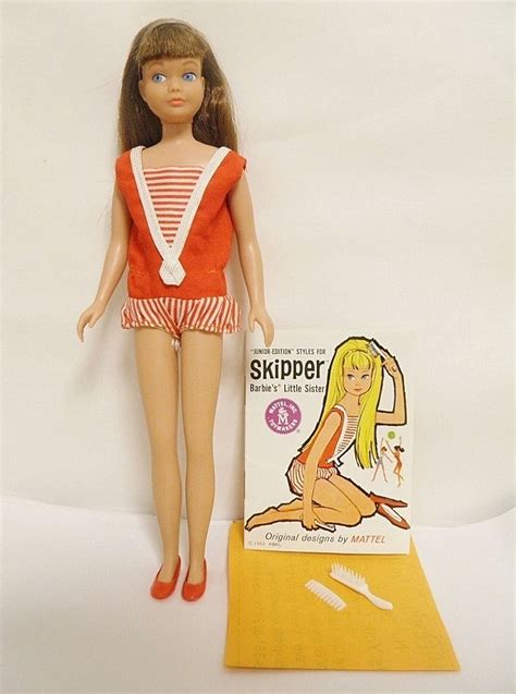 SKIPPER Doll Brunette With Accessories Vintage Barbie Dolls Skipper Doll Barbie Girl