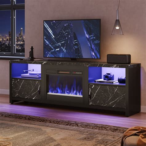 Bestier Electric Fireplace TV Stand For TVs Up To 75 Entertainment