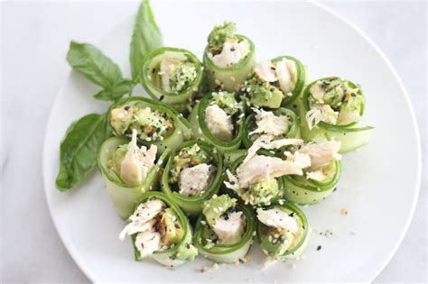 Chicken Avocado Cucumber Rolls Low Carb Delish