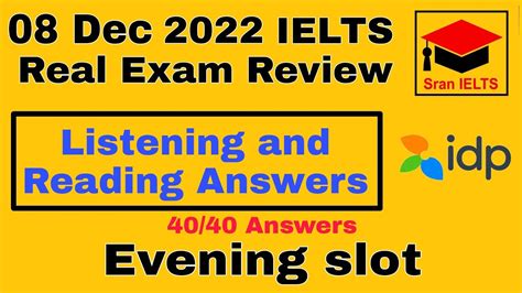 08 Dec 2022 Ielts Exam Review Listening Reading Answers Evening Slot 10 Dec Exam