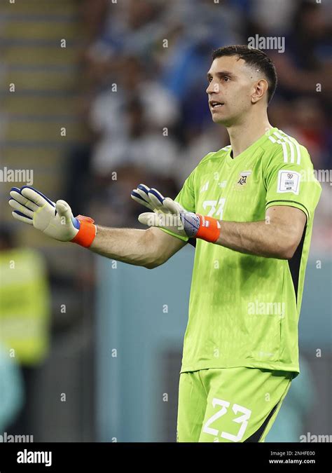 Doha Argentina Goalkeeper Damian Emiliano Martinez During The Fifa