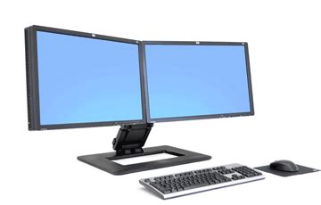 Ergotron AW664AA K000982 HP Adjustable Dual Monitor Stand