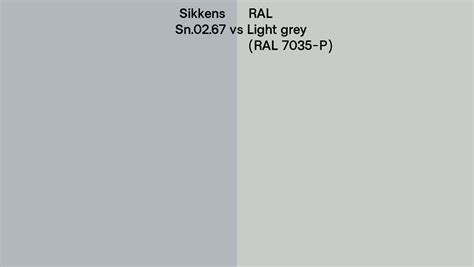 Sikkens Sn 02 67 Vs RAL Light Grey RAL 7035 P Side By Side Comparison