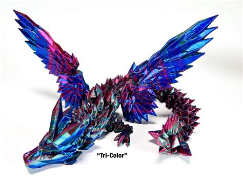 Crystal Wing Dragon Articulated Fidget Toy 3D Printed Many Etsy Canada