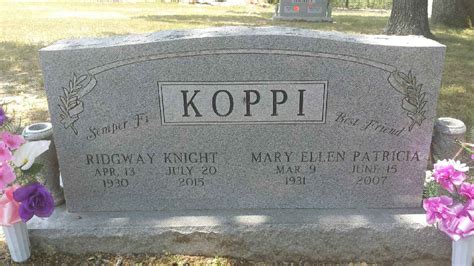 Ridgway Knight Koppi 1930 2015 Find A Grave Memorial