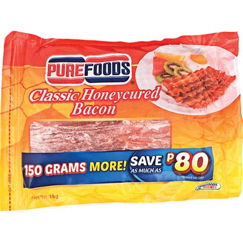 Purefoods Classic Honeycured Bacon Kg Bacon Walter Mart