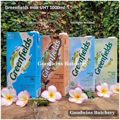 Jual Susu Milk Greenfields UHT 1000ml Full Cream ChocoMalt Low Fat