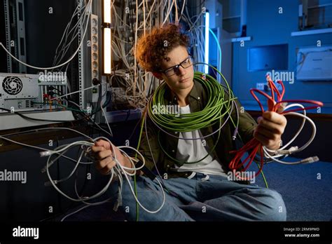 Confused Looking Computer Technician Hi Res Stock Photography And