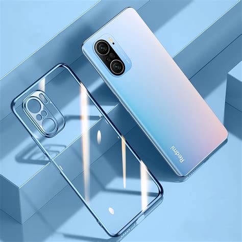 Para Xiaomi Poco F3 Caso Chapeamento De Luxo Tpu Macio Capa Clara Caso