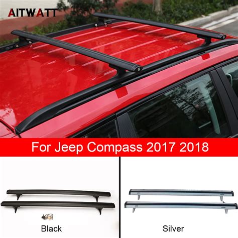 Roof Rack Fit For Jeep Compass 2017 2018 Aluminium Alloy Side Rails Cross Bars Luggage Carrier