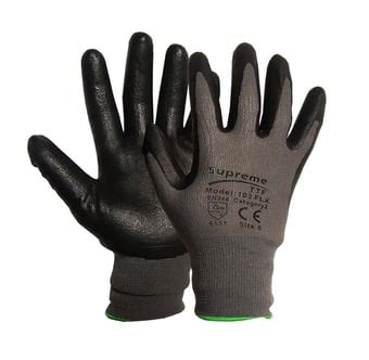 Supreme TTF Nitrile Foam Palm General Safety Gloves HT 103FLX