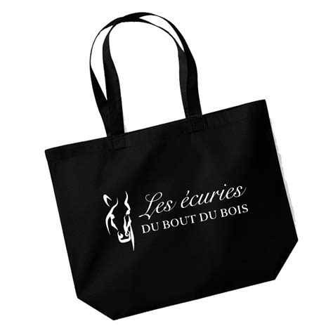 Tote Bag Les Ecuries Du Bout Du Bois Noir Blagapro