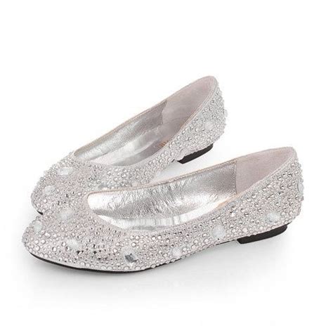 Silver Flat Dress Shoes For Wedding - jenniemarieweddings