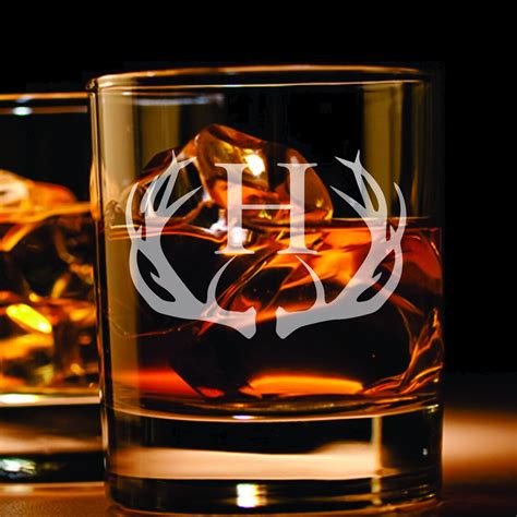 Monogrammed Whiskey Glass Custom Personalized Bourbon And Etsy