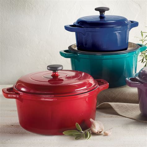 Tramontina Enameled Cast Iron 6 5 Quart Round Dutch Oven Red