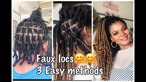 Individual Faux Locs 3 Easy Methods No Crochet Needle Wrapping Crochet Method Youtube