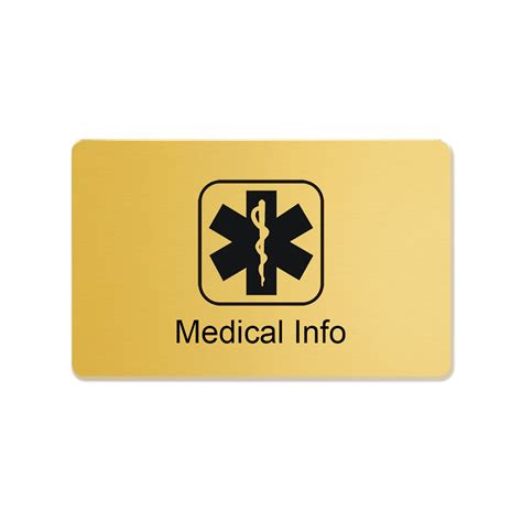 Personalized Medical Id Card For Walletengraved Emergency Contact Cardstainless Steel Medical