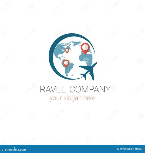 Travel Agency Logo Template Tourism Company Banner Design Stock Vector