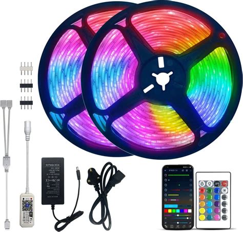 SKY-TOUCH Meter Smart Bluetooth LED Strip Light, RGB Sync to Music ...