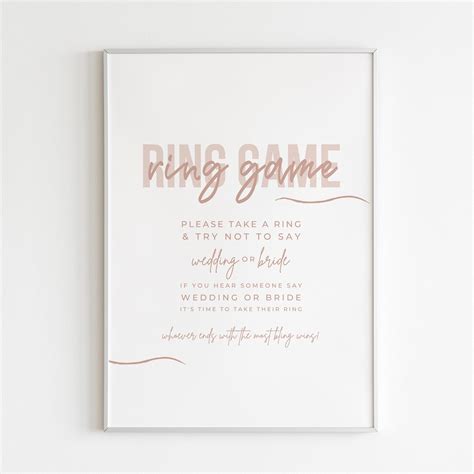 Nude Bridal Shower Printable Signs Bridal Shower Put A Ring Etsy