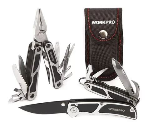 Kit Herramienta Multifunci N Pinza Navaja Cuchillo Workpro