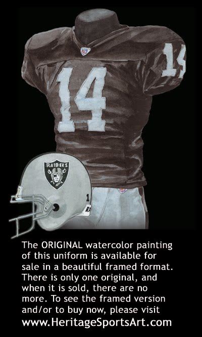 Las Vegas Raiders Uniform and Team History | Heritage Uniforms and ...